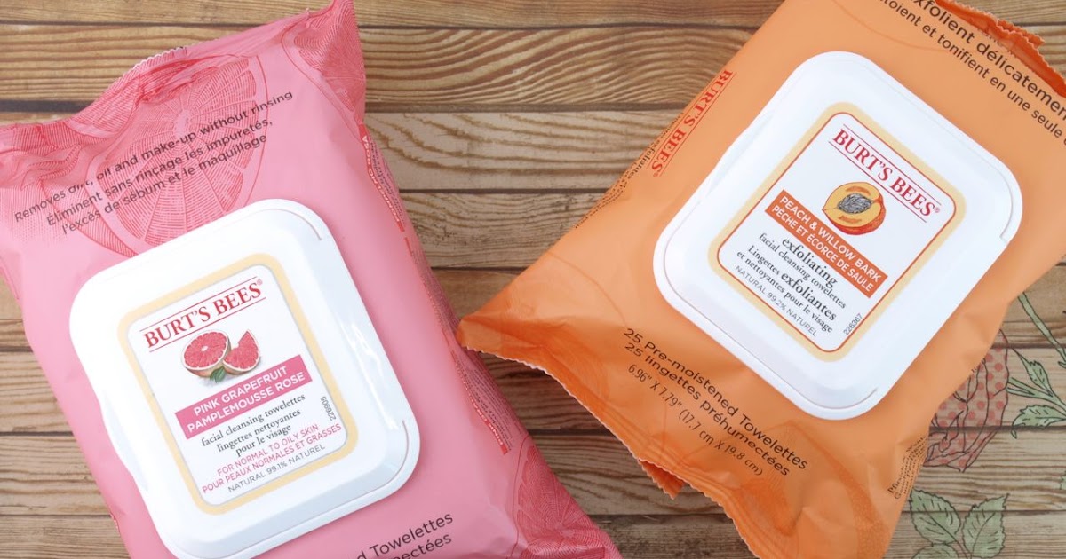Burt's Bees Pink Grapefruit Facial Towelettes & Peach Willow Bark