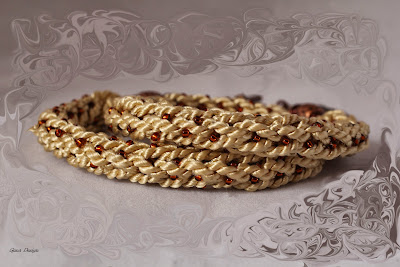 gunadesign Crochet Wrap Bracelet- Grape leaf