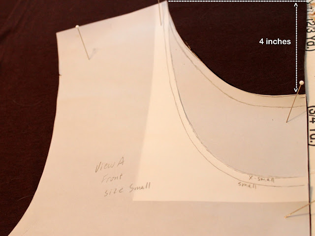 Kwik Sew 3740 neckline adjustment