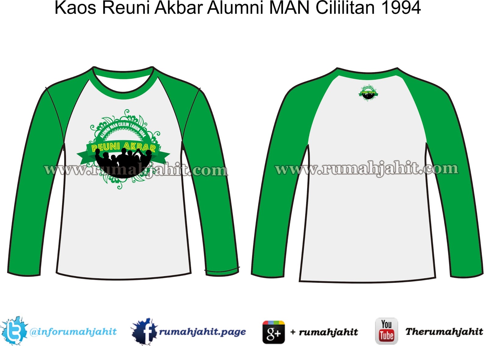 Kaos Reuni Akbar Alumni MAN Cililitan 1994 Laki Laki Desain
