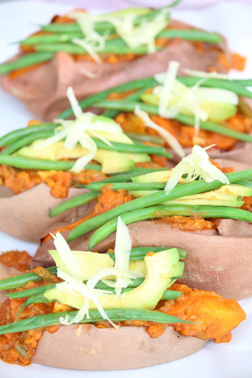 Me Oh My Couture Coconut Curry Stuffed Sweet Potatoes