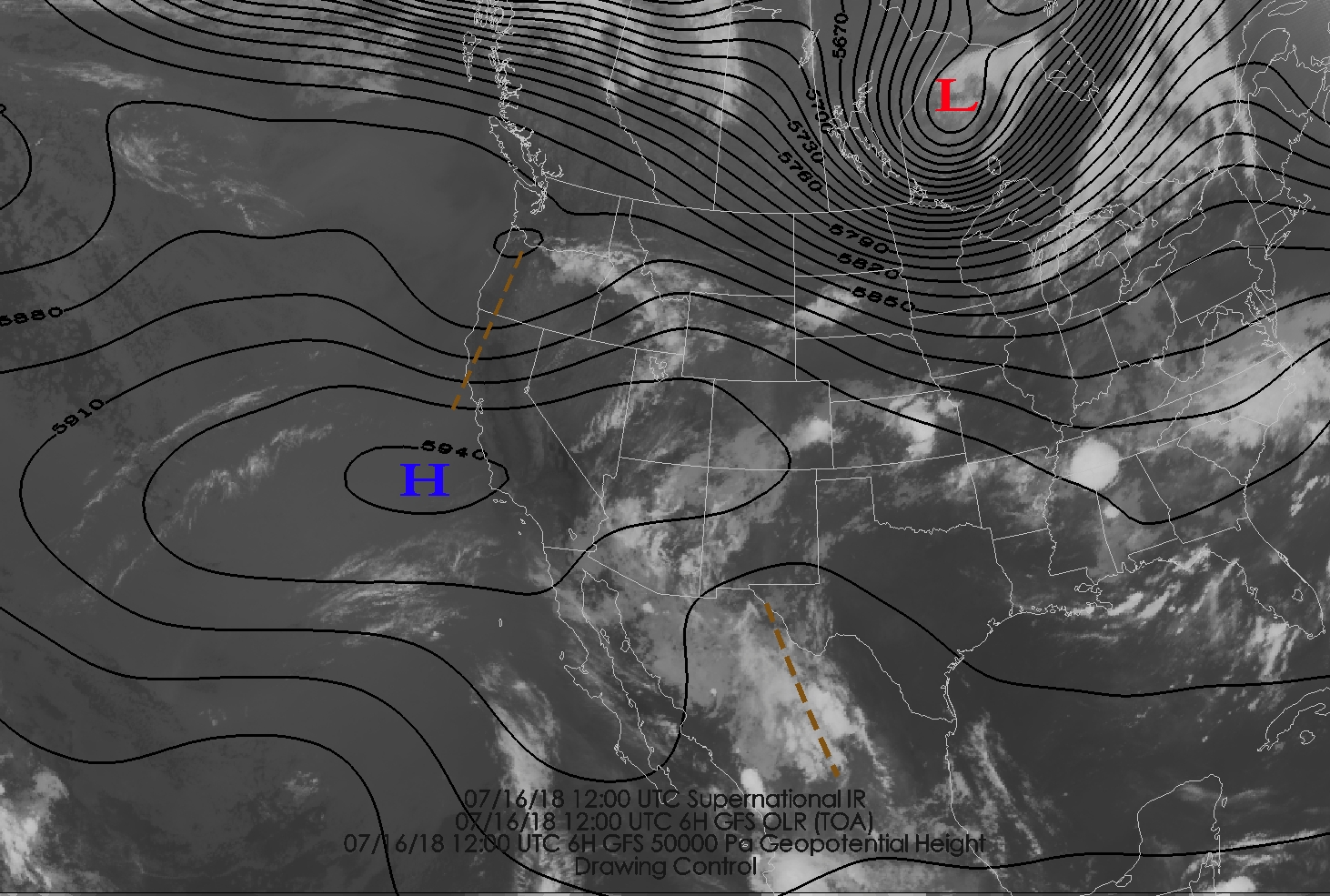 such a pattern is not unusual in july although in this case the anticyclone is centered west of its climatological mean position over southern new mexico such a pattern is not unusual in july although in this case the anticyclone is centered west of its climatological mean position over southern new mexico