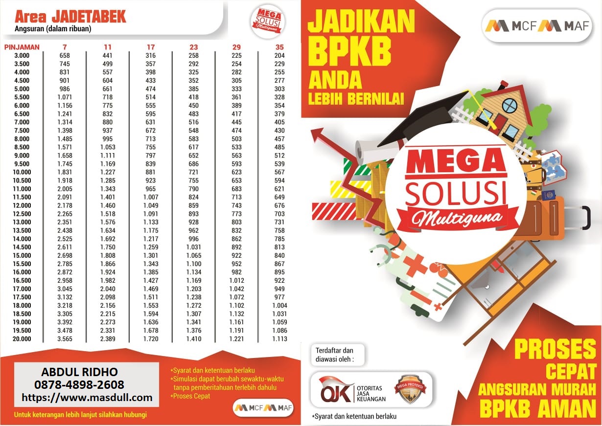 Brosur Pegadaian Bpkb Motor Gadai BPKB Mobil