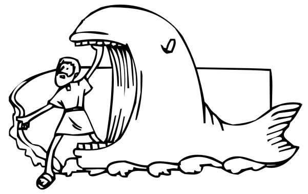 Coloring Pages - Jonah and the Whale 2 title=
