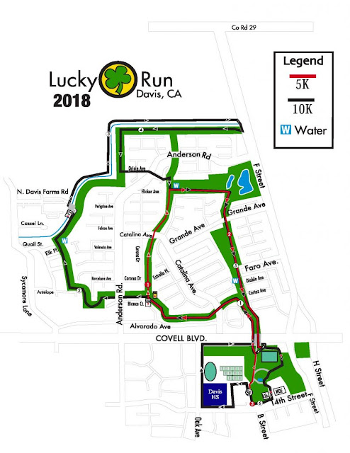 Lucky Run 10K course map