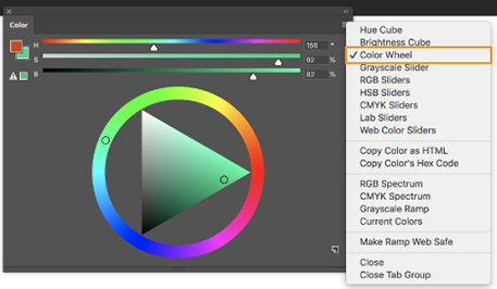 Use the Color Wheel to choose colors Use the Color Wheel to choose colors