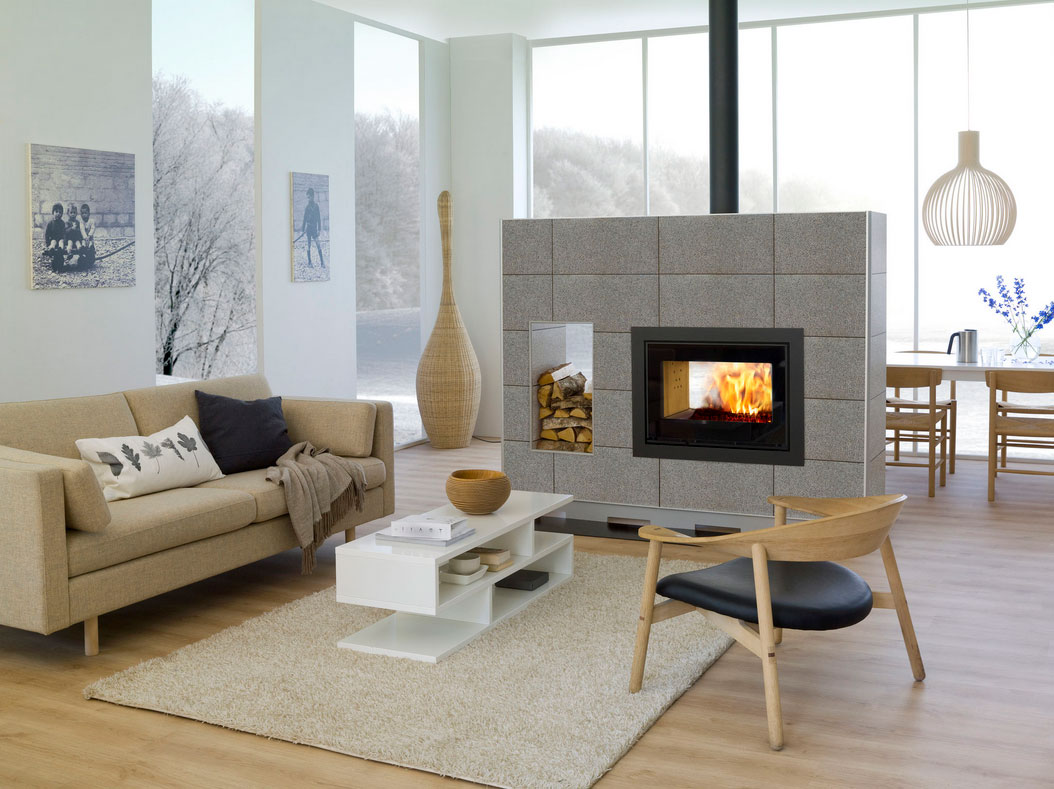 Exzellenter Glanz doppelseitiger Kamin Design Ideen in modernen