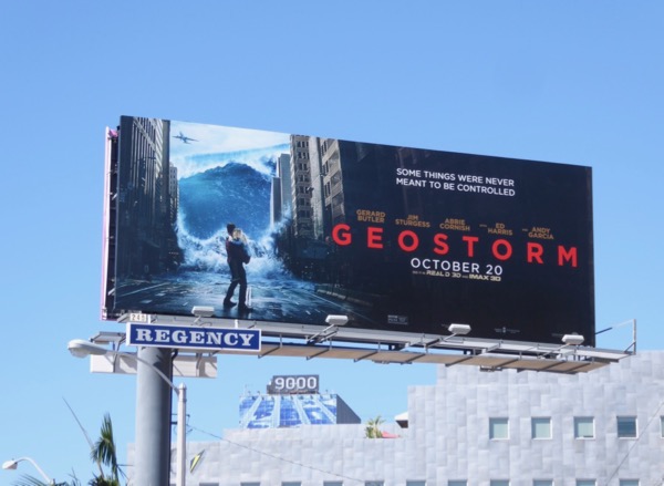 Geostorm movie billboard Geostorm movie billboard