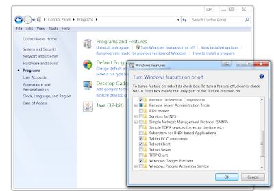 Install telnet in Windows