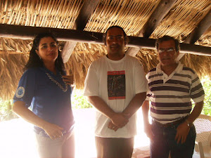 Com os amigos do SEBRAE, na Oca Brasil.