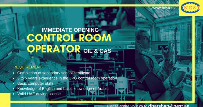 Oil Gas Control Room Operator Job In Uae Qualification