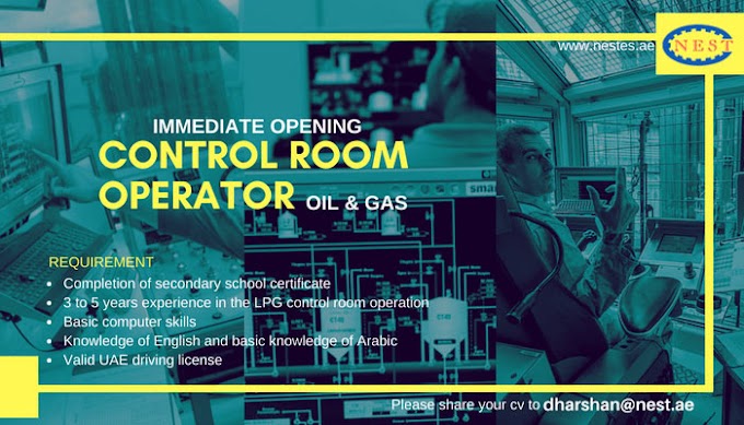 Oil & Gas - Control Room Operator Job in UAE | Qualification : SSC
