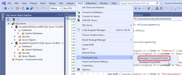 Visual Studio - Exécuter une commande PowerShell