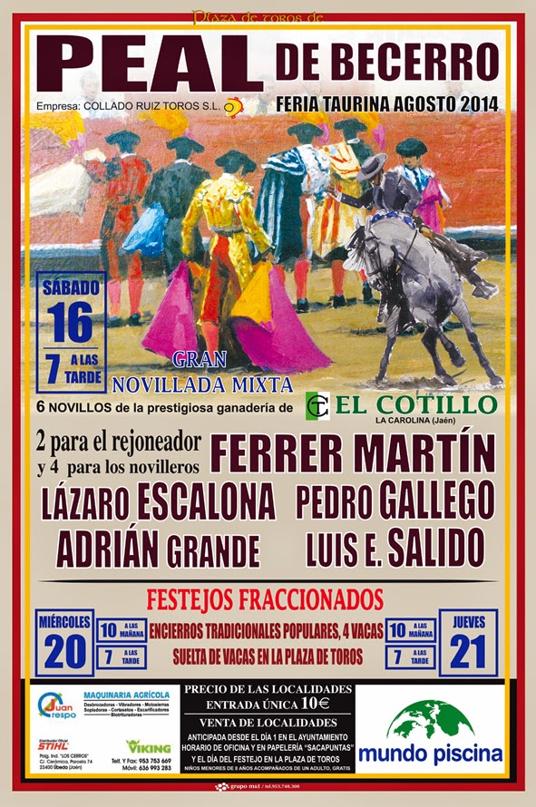 DE CATAFALCO Y ORO: FERIA TAURINA DE PEAL DE BECERRO