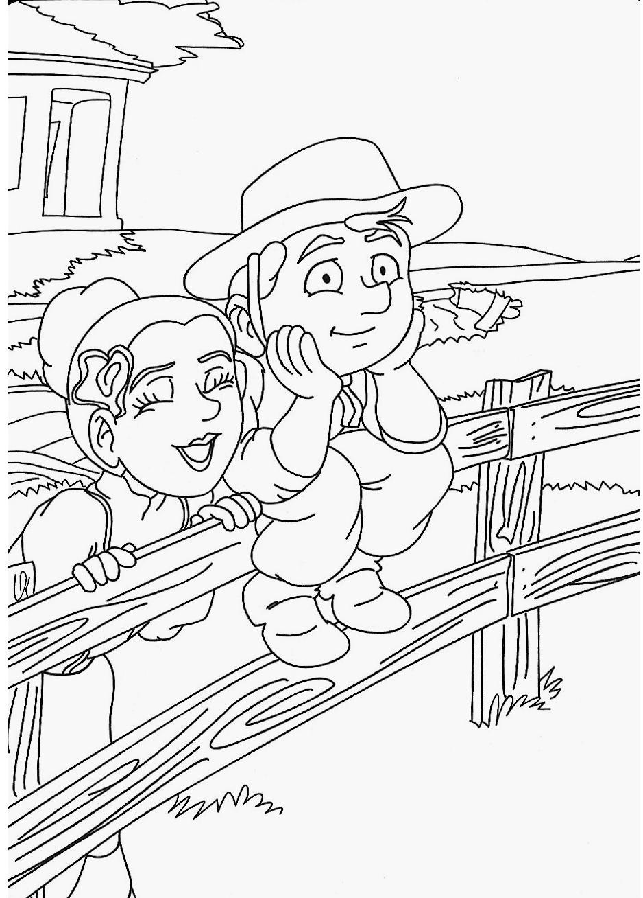 Desenho De Gaucho E Prenda Para Colorir - RETOEDU