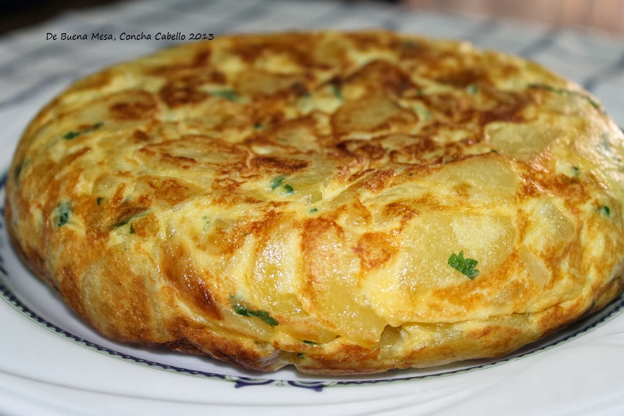 Tortilla de patatas con cebolla