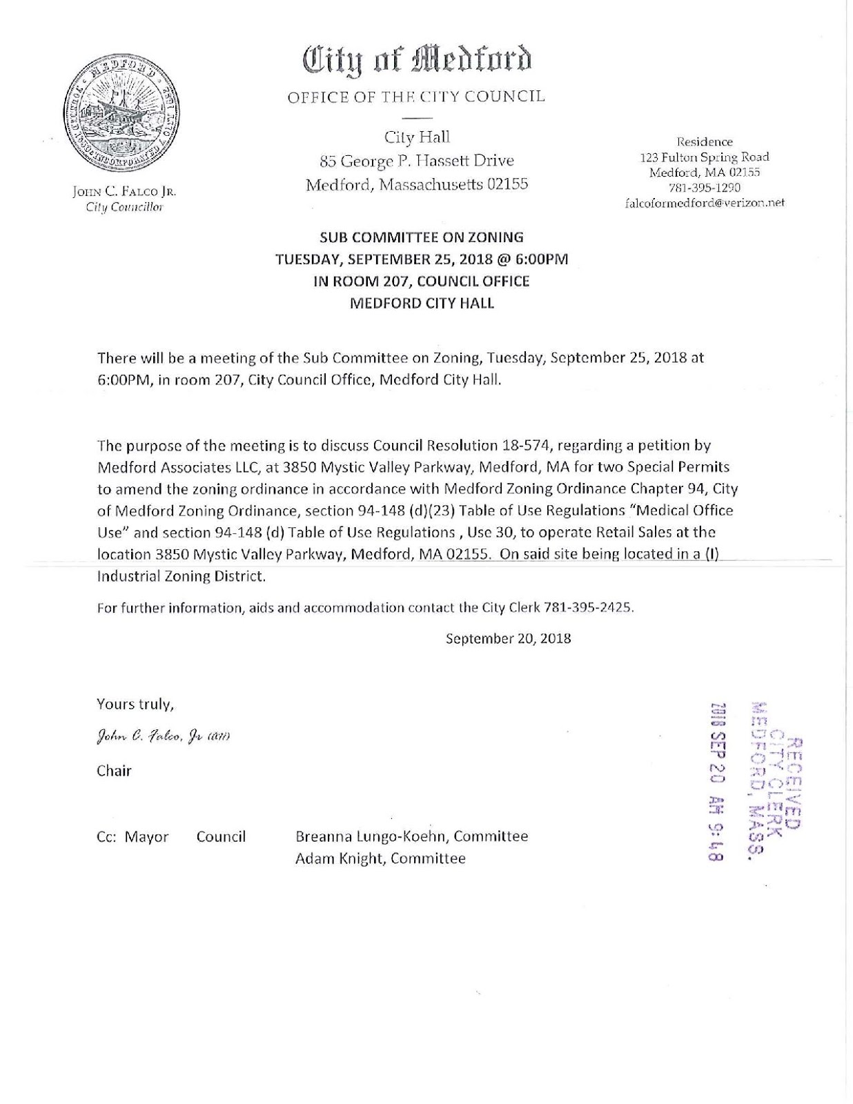 Committee of the Whole on Meadow Glen Mall this Tuesday MEDFORD