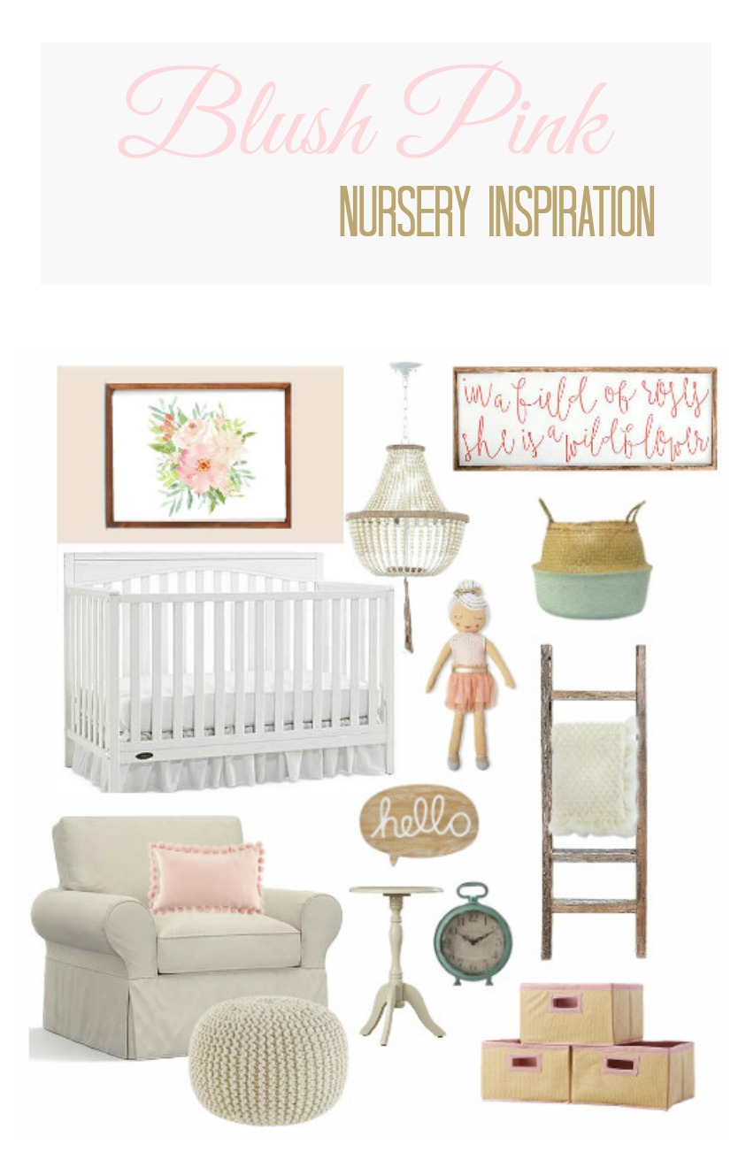 Nursery Mood Board Blush Pink Nursery For Baby Girl Delightfully Noted