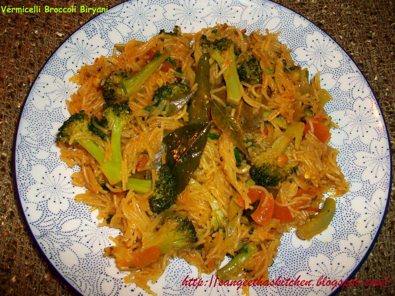 Spicy Treats Vermicelli Broccoli Biryani / Broccoli Vermicelli Biryani