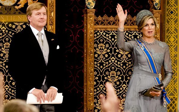 King Willem-Alexander, Queen Maxima, Princess Laurentien and Prince Constantijn attend the opening of the Prince's Day 2017. Maxima wore Natan dress