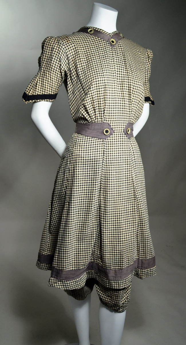 All The Pretty Dresses Turn of the Century Women's Gingham Bathing Suit