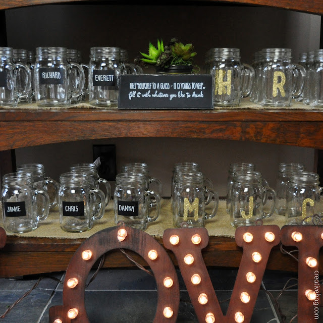 drink station at anniversary party by Lorrie Everitt for Creative Bag