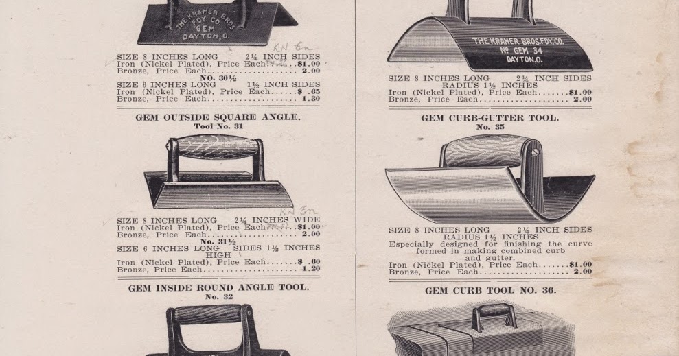 Trowel and Masonry Tool Collector Resource History of Kramer Brothers