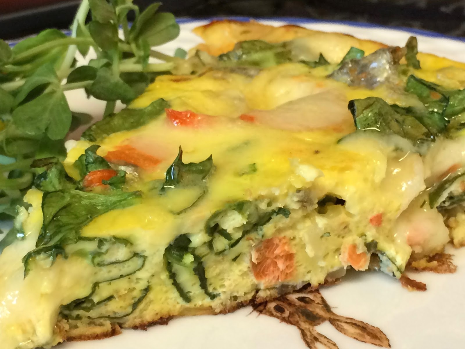 Heat Smoked Salmon Spinach Frittata Recipe