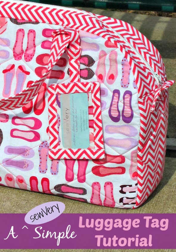 sewVery A sewVery Simple Luggage Tag Tutorial