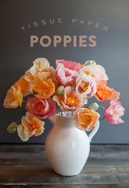 DIY Tissue Paper Poppies