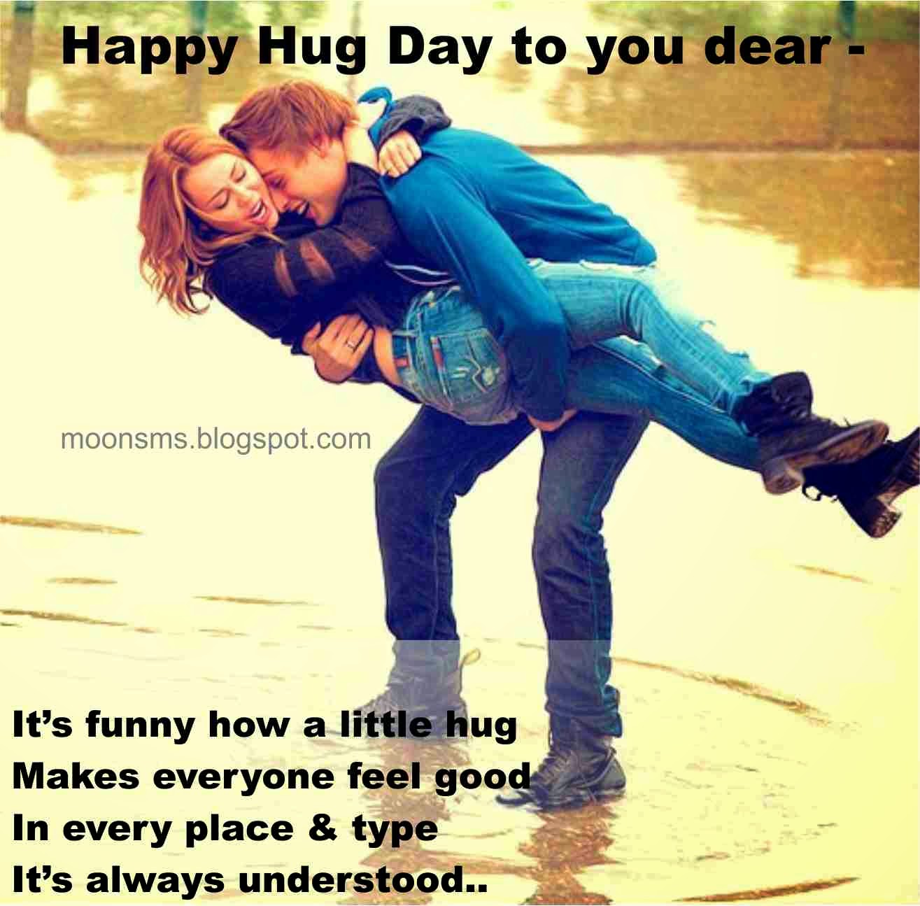 Happy Hug Day sms text message wishes quotes Hug day HD anjmted image picture