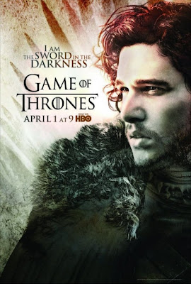 Game of Thrones Season 2 Character Television Posters - “I Am The Sword In The Darkness” - Kit Harington as Jon Snow