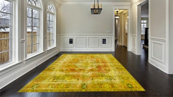 Yellow carpet in the home