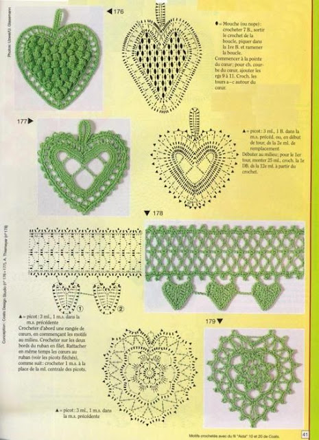 Corações de Crochê Com Gráficos 23