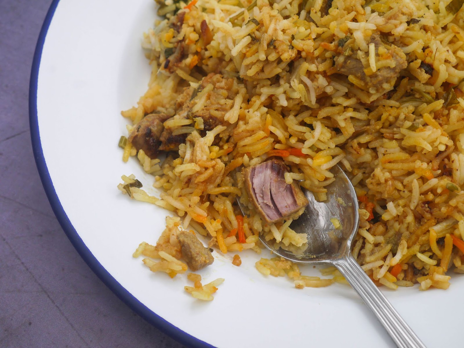 This Muslim Girl Bakes Boneless Lamb Biryani.