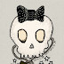 Girly Skull with Black Bow / Die for Music