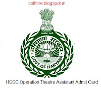 HSSC Operation Theatre Assistant Admit Card