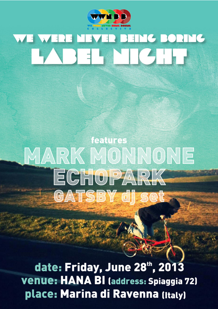 MARK MONNONE + ECHOPARK + GATSBY DJ SET @ HANA-BI (WWNBB label night)