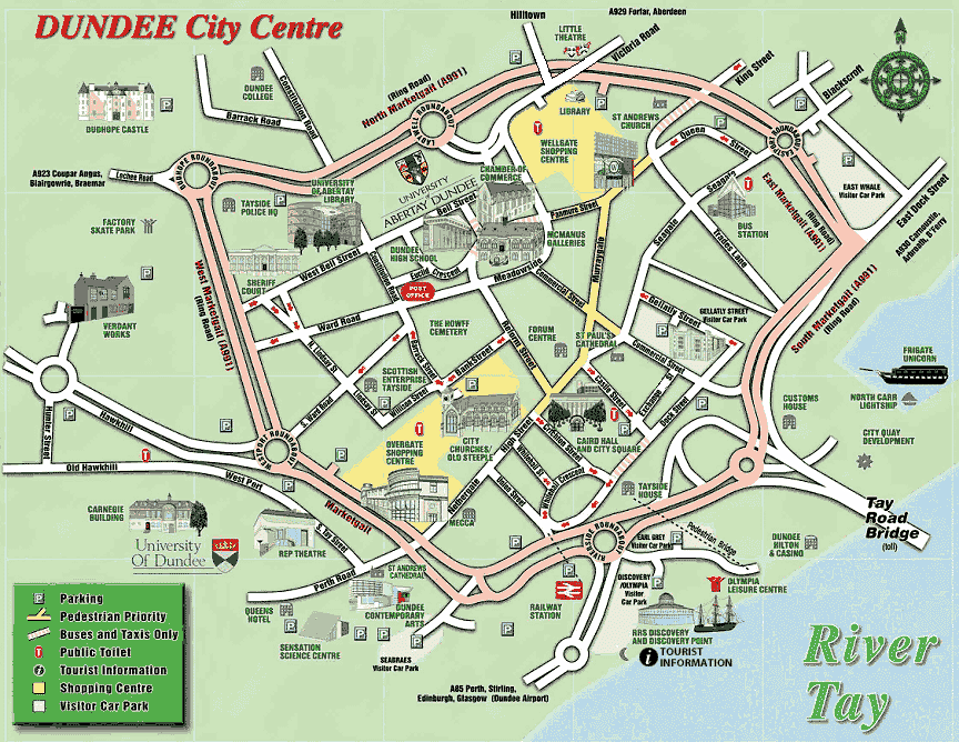 Map of Dundee City Pictures