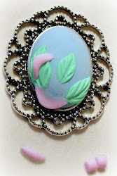 clay polymer painting rose another pastel piece soft