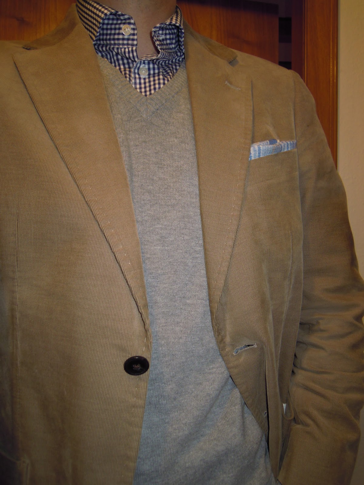 Inner City Style: Soft corduroy jacket and chinos.