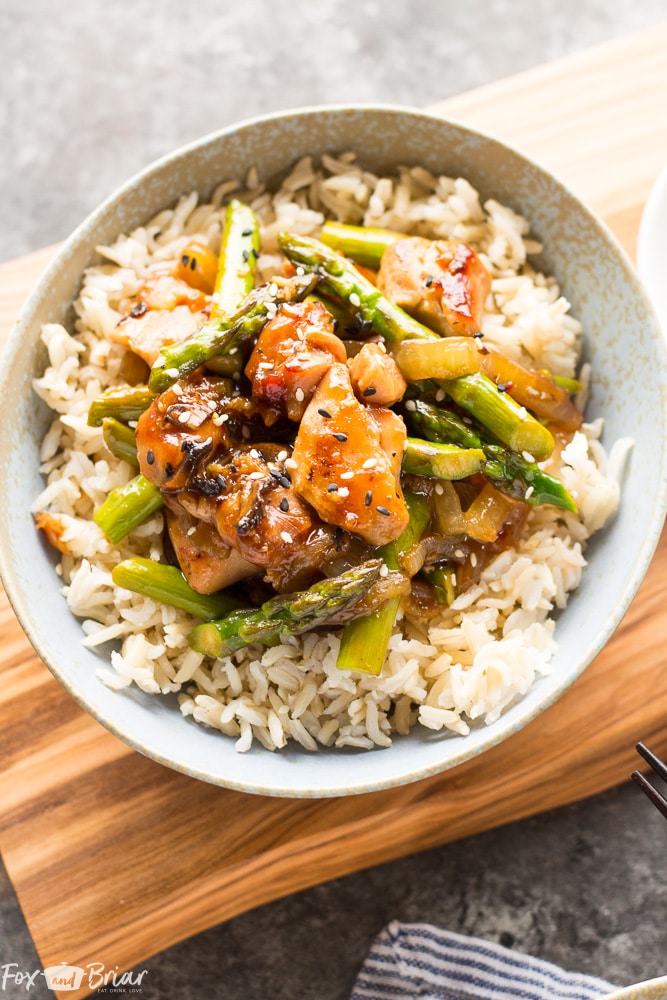 Ginger Chicken Asparagus Stir Fry CookPed