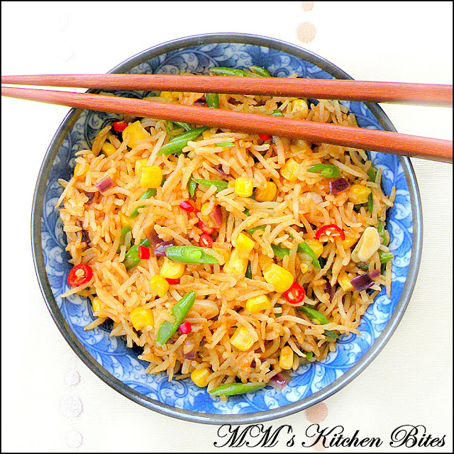 MM's Kitchen Bites Fried rice the bouillon/stock cube option..it pays