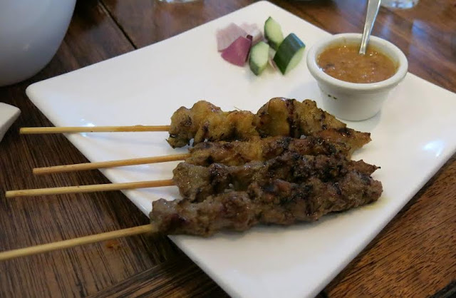 chicken and beef satay