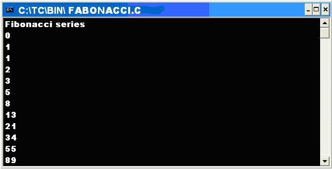 C Program to Generate Fibonacci Series - Sample Example