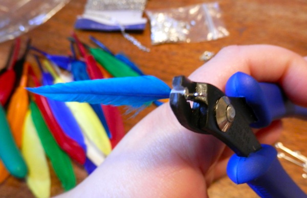 DIY: Rainbow Feather Necklace | Neon Rattail