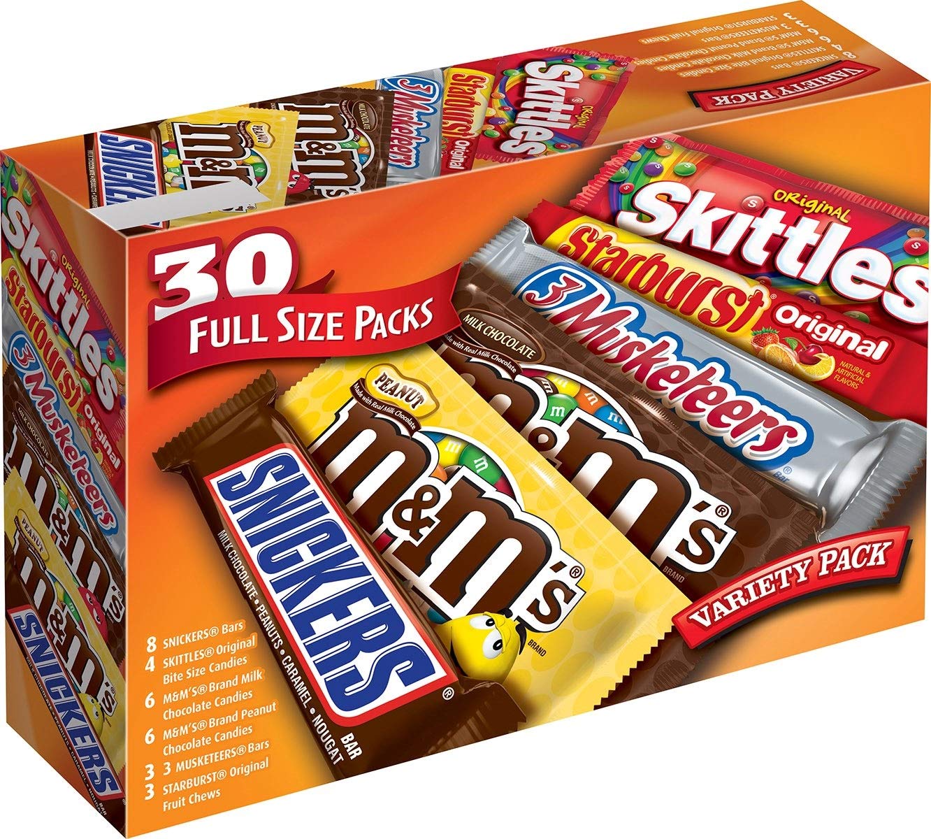 30 Full Size Bars Of Snickers M M s 3 Musketeers Starbust And 30-full-size-bars-of-snickers-m-m-s-3-musketeers-starbust-and