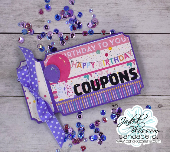 candi o designs happy birthday coupon book card