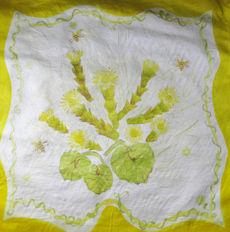 Hand painting on Silk fabric