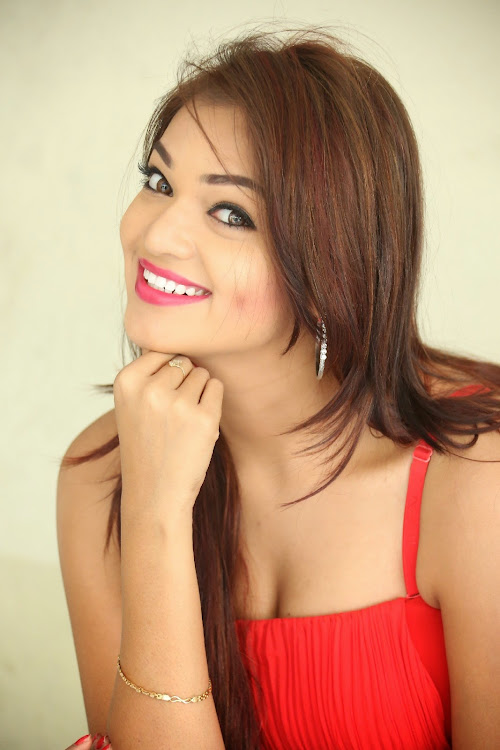 Ashwini Telugu Movie Actress in Red Sizzling Photoshoot